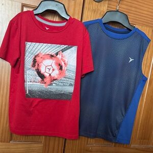 2 Pack Lot Youth Boys Old Navy Active Muscle Tank Top Soccer Shirt Medium 8